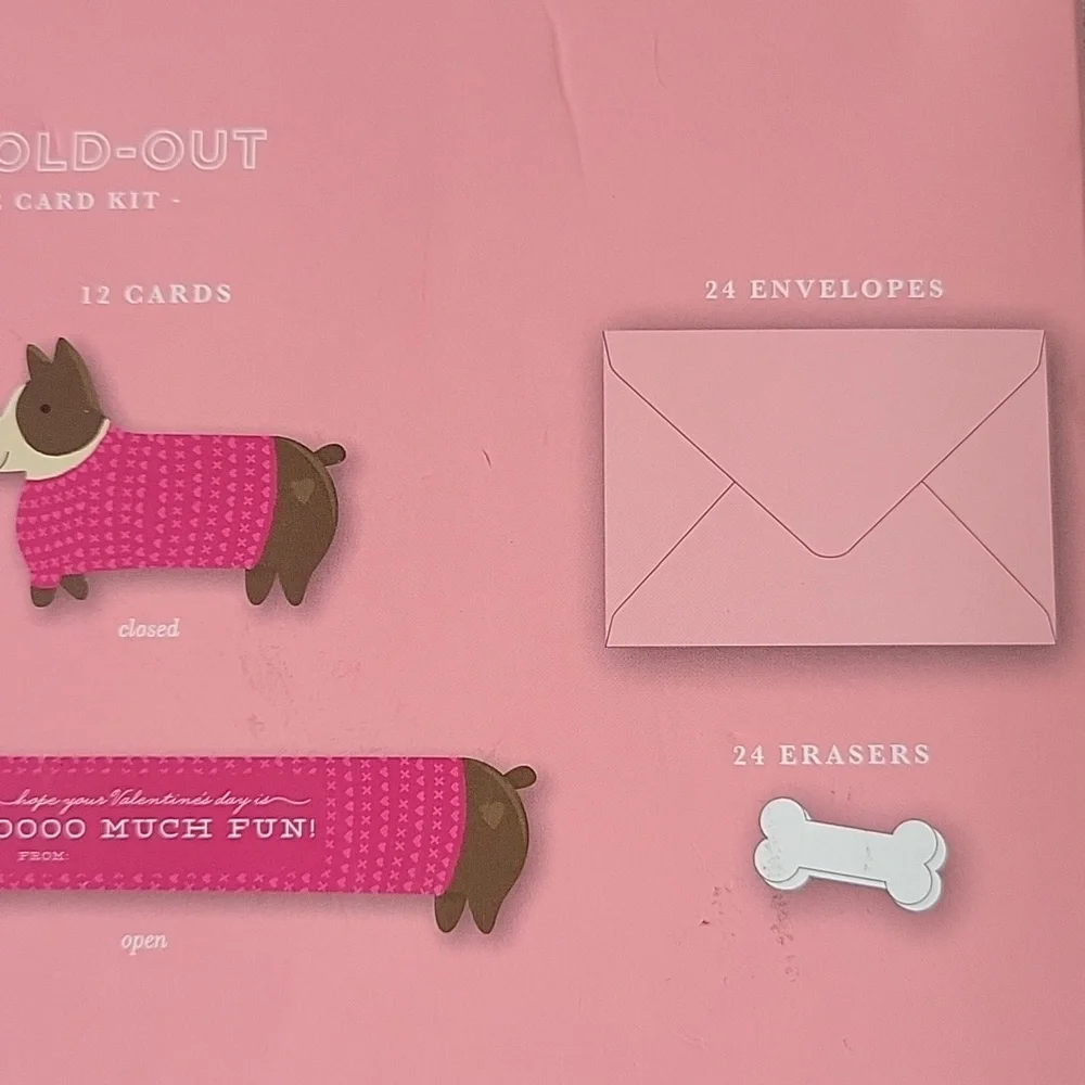 Valentine Card Kit with Dog Design